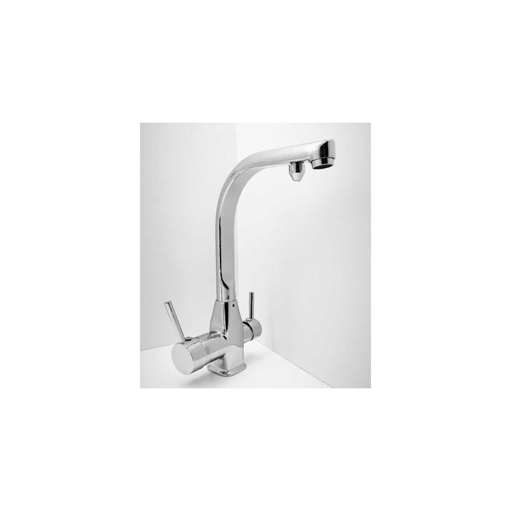 MITIGEUR EVIER TROIS TROUS ROND DKM01