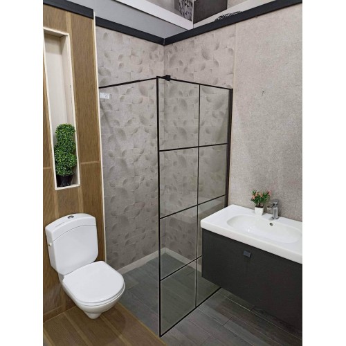 PAROI DE DOUCHE FIXE 90*190 BLACK LINE