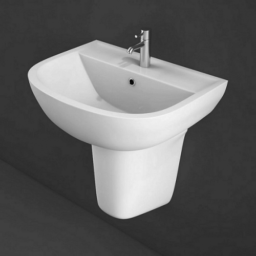 LAVABO COMPACT AVEC SEMI COLONNE